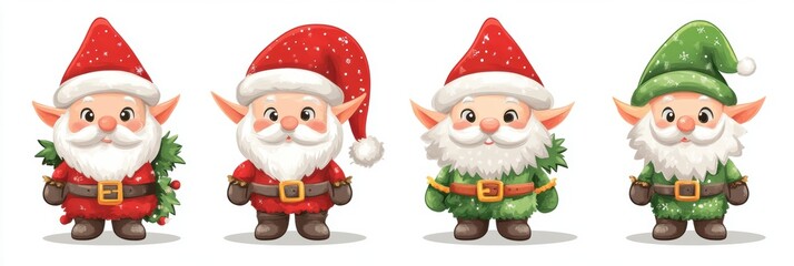 Collection of cute gnome character.