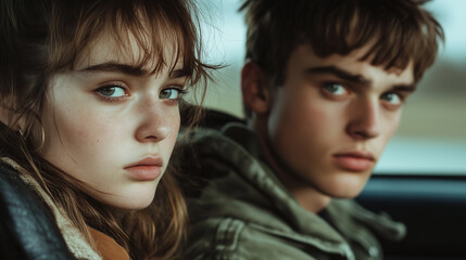 Young Couple Parting with Sadness in Emotional Portrait Photography