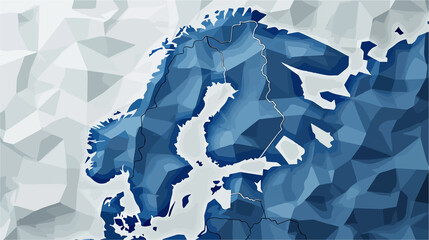 Detailed Finland Map with Flag Outline - Finnish State Illustration