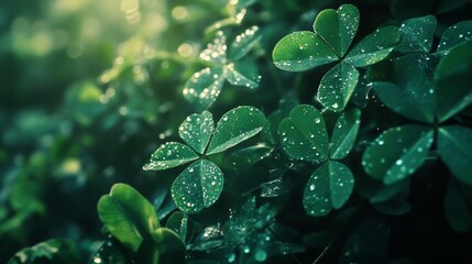 Dew-kissed Leaves: Lush Nature's Embrace