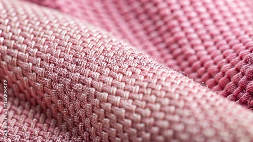 Leinwandbilder a close-up view of a soft, woven fabric with a delicate pink hue, highlighting the intricate details