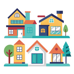 illustration of houses