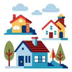 house in the sky illustration