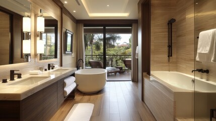 Luxury Modern Bathroom with Stunning Views