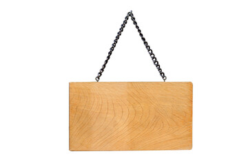 wooden signboard isolate on white background.