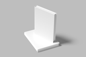 cover book blank mockup, spread, spine. Realistic blank book in hard cover in different 3D angles. design with shadows for branding. Vector illustration