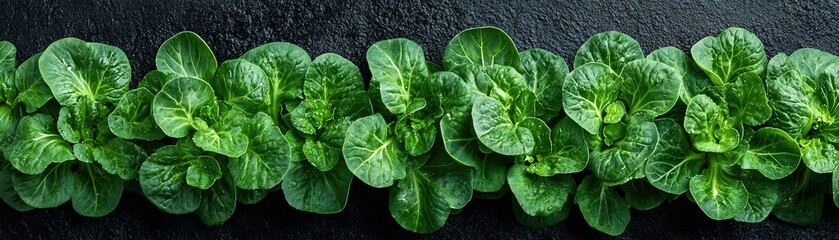 Fototapeta premium Harvesting fresh romaine lettuce organic farm food photography outdoor garden close-up view sustainable agriculture