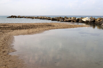 The Mediterranean coast in northern Israel