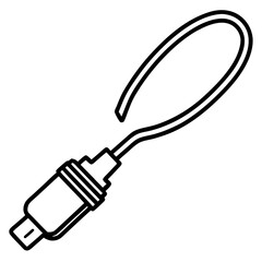 Lightning Cable Minimalist Line Art Vector Design