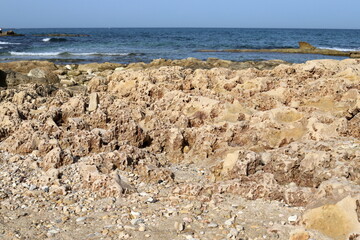 The Mediterranean coast in northern Israel