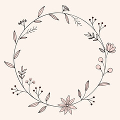 abstract floral frame