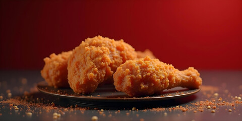 fried chicken nuggets for background brosur