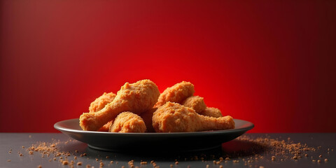 fried chicken nuggets for background brosur