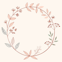 floral frame with flowers