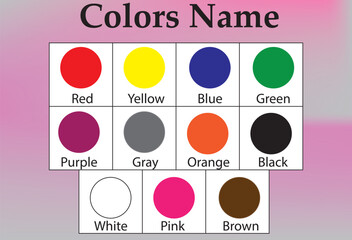 Nursery activity of colors name
