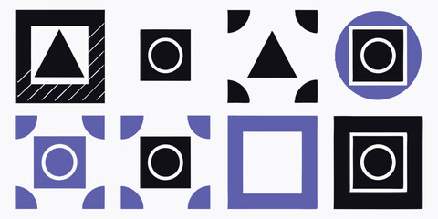 Different set of geometric shapes. Memphis design retro elements. Collection trendy halftone geometric shapes. trends designs and vintage graphics design element collection. vector file easily used.