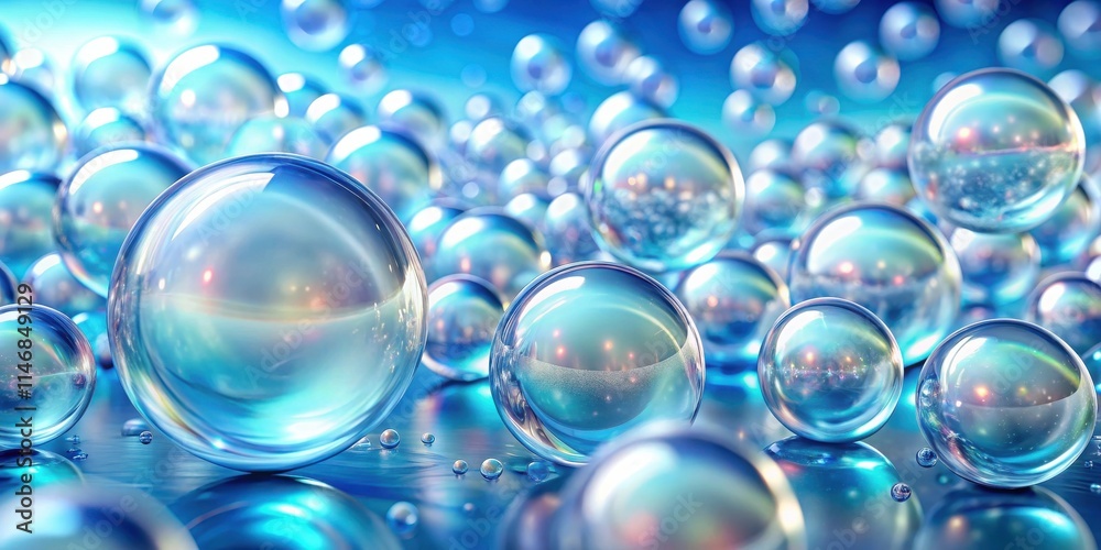Leinwandbilder A symphony of iridescent spheres, each capturing the ethereal essence of the surrounding light, creating a mesmerizing dance of color and reflection.