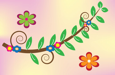 The branch of a flowers in vector Art