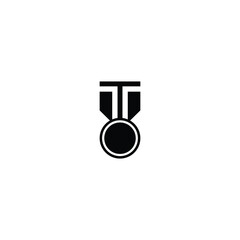 flat design medal icon logo