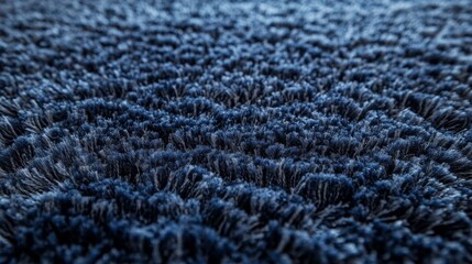 Deep Blue Shag Carpet Texture Close Up