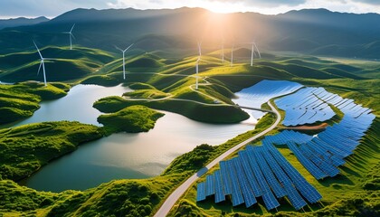 panels in the mountains