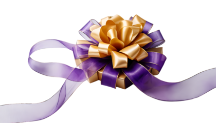 Abstract purple and golden combination ribbon for your creative gift package.
