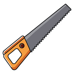 Handsaw Vector illustration isolated on white background.