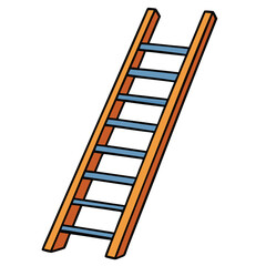 Ladder Vector illustration isolated on white background.