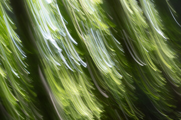 Abstract fantasy hair in green