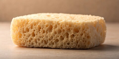 A close-up image of a natural sponge revealing its intricate porous structure, highlighting the delicate and porous nature of this common household item.