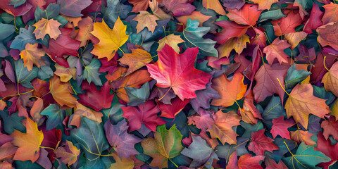 Collection of Autumn Leaves: Maple and Other Deciduous Foliage