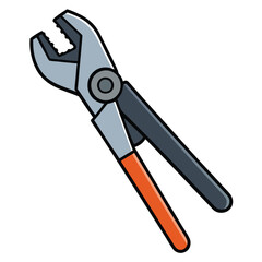 Pliers Vector illustration isolated on white background.