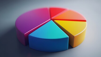 Obraz premium colourful_pie_chart_2D_high_detail