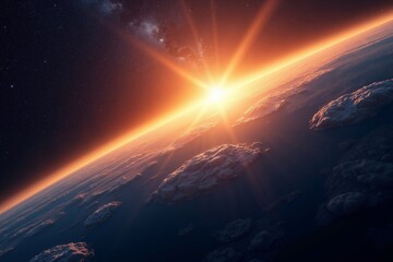Captivating Sunrise Over Earth: Inspire Hope, Peace, and Wonder in Your Marketing, Social Media, or Home Decor.
