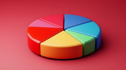 Obraz premium colourful_pie_chart_2D_high_detail