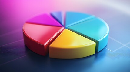 Obraz premium colourful_pie_chart_2D_high_detail