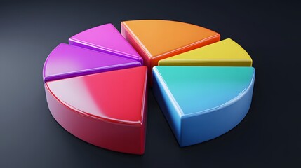 Obraz premium colourful_pie_chart_2D_high_detail