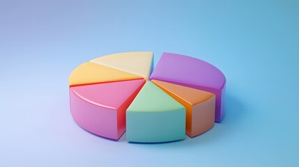 Obraz premium colourful_pie_chart_2D_high_detail