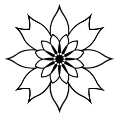 Cosmic Flower Mandala Vector Art