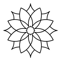 Cosmic Flower Mandala Vector Art