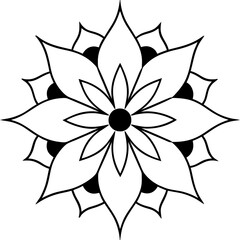 Cosmic Flower Mandala Vector Art