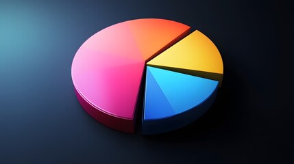 Obraz premium colourful_pie_chart_2D_high_detail
