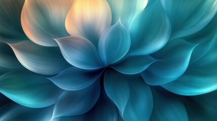 Vibrant abstract petals in blue and orange tones