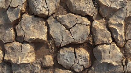 Obraz premium Cracked Brown Stone Surface Texture Background