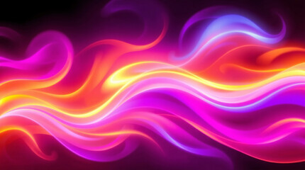 Obraz premium An artistic display of colorful waves, showcasing a smooth, flowing abstract background in bright, vibrant shades