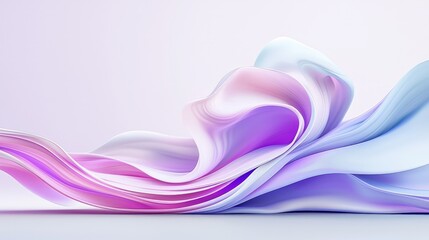 Abstract pastel purple and blue fluid wave.