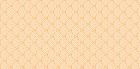 Seamless abstract brown and orange diamond transparent fabric pattern background. vector overlay waves texture. circle overlapping brown geometric retro background.