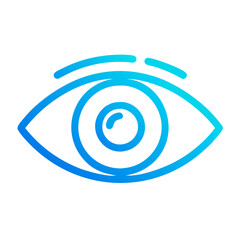 Stylized Eye Icon in Blue Gradient