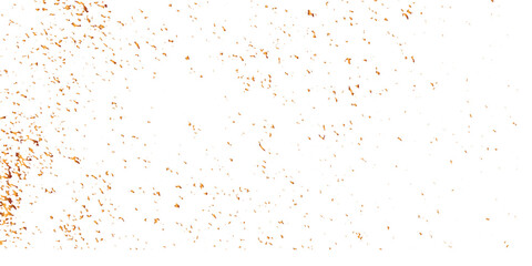 Abstract luxury golden confetti glitter and zigzag ribbon falling down on transparent background. Holyday, festive and celebration background.