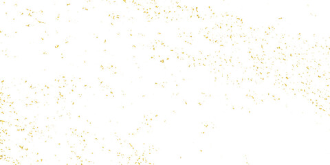 Doted and confetti golden glitter on transparent background. Shiny glittering dust. Gold glitter sparkle confetti that floats down falling. Vector illustration.	
